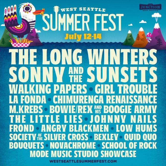 West Seattle Summerfest bands The Long Winters and Sonny and the